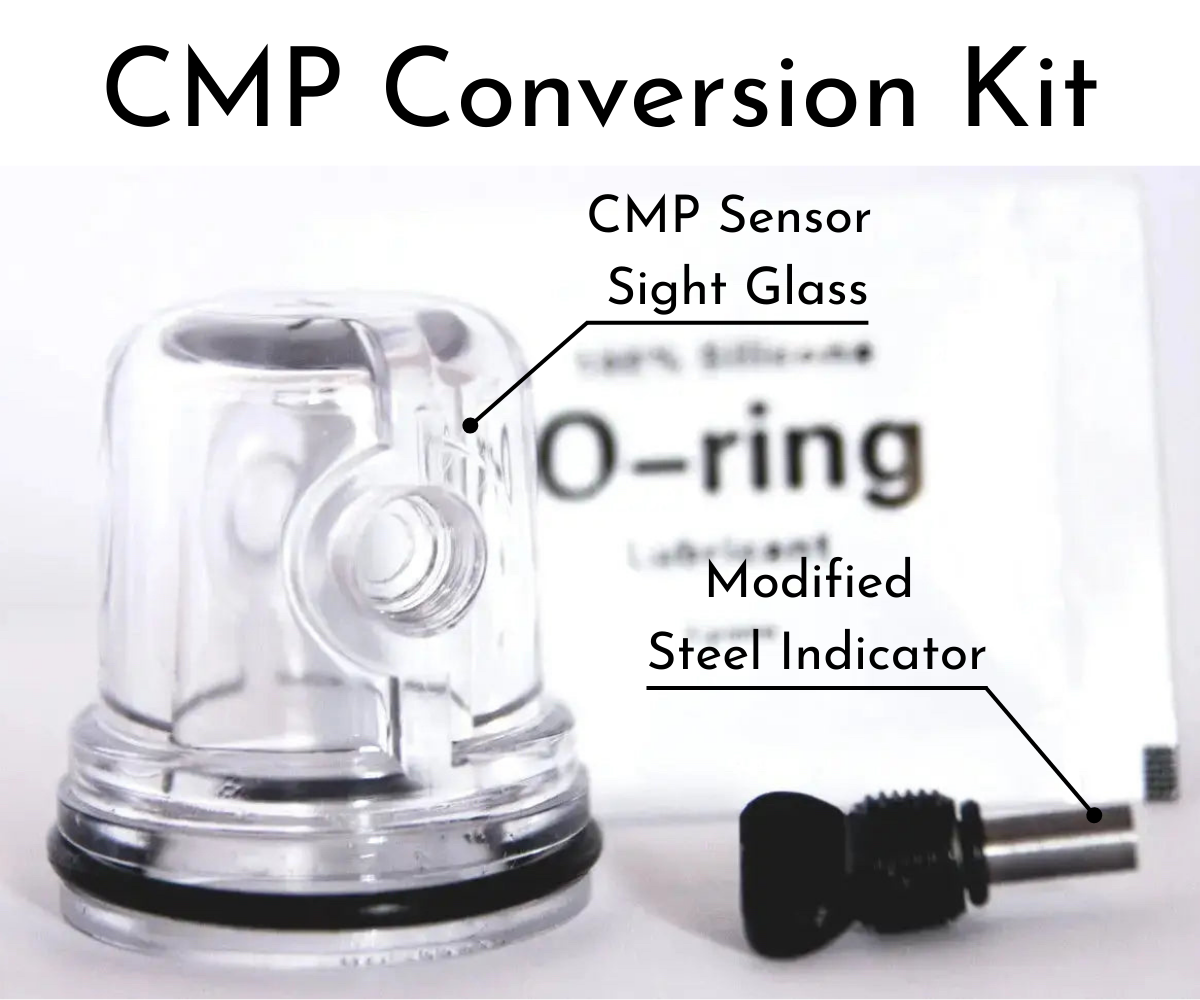 CMP Conversion Kit with labeled parts on a white background